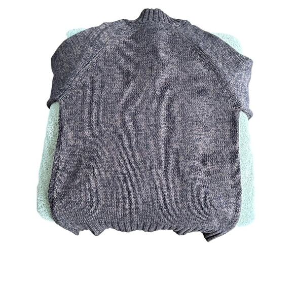 JB Holt Medium Pullover Men’s Knit Sweater Gray Cream 1/4 Toggle Kangaroo Pocket - Picture 4 of 9